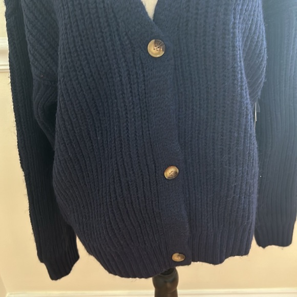 U.S. Polo Assn blue V-neck button up cardigan Size XL NWT - Picture 3 of 8
